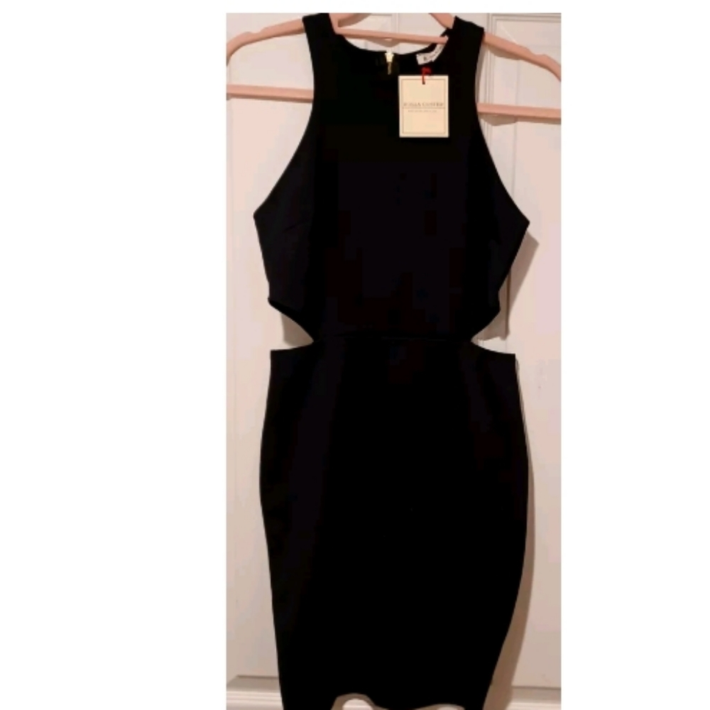 ROLLA COSTER SEXY BODYCON OPEN CUT SIDES BACK ZIPPER SHORT DRESSSTRETCH MEDIUM
